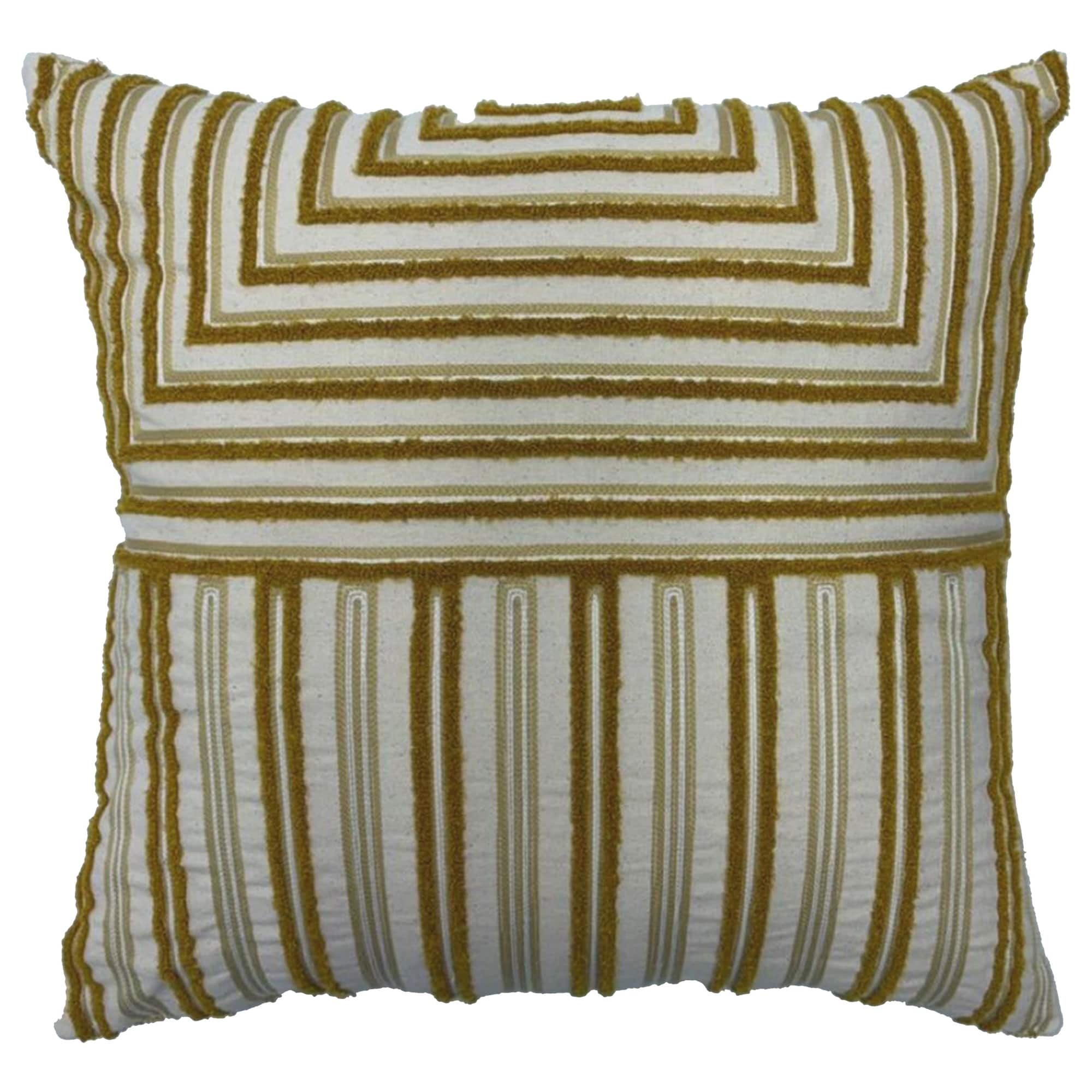18" Yellow Stripe Throw Pillow by Ashland®
